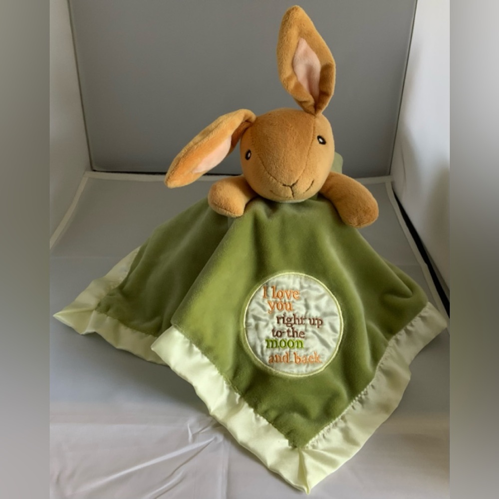 Guess How Much I Love You to the Moon & Back Bunny Rabbit Lovey Security Blanket